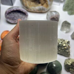 Selenite Candle Holder